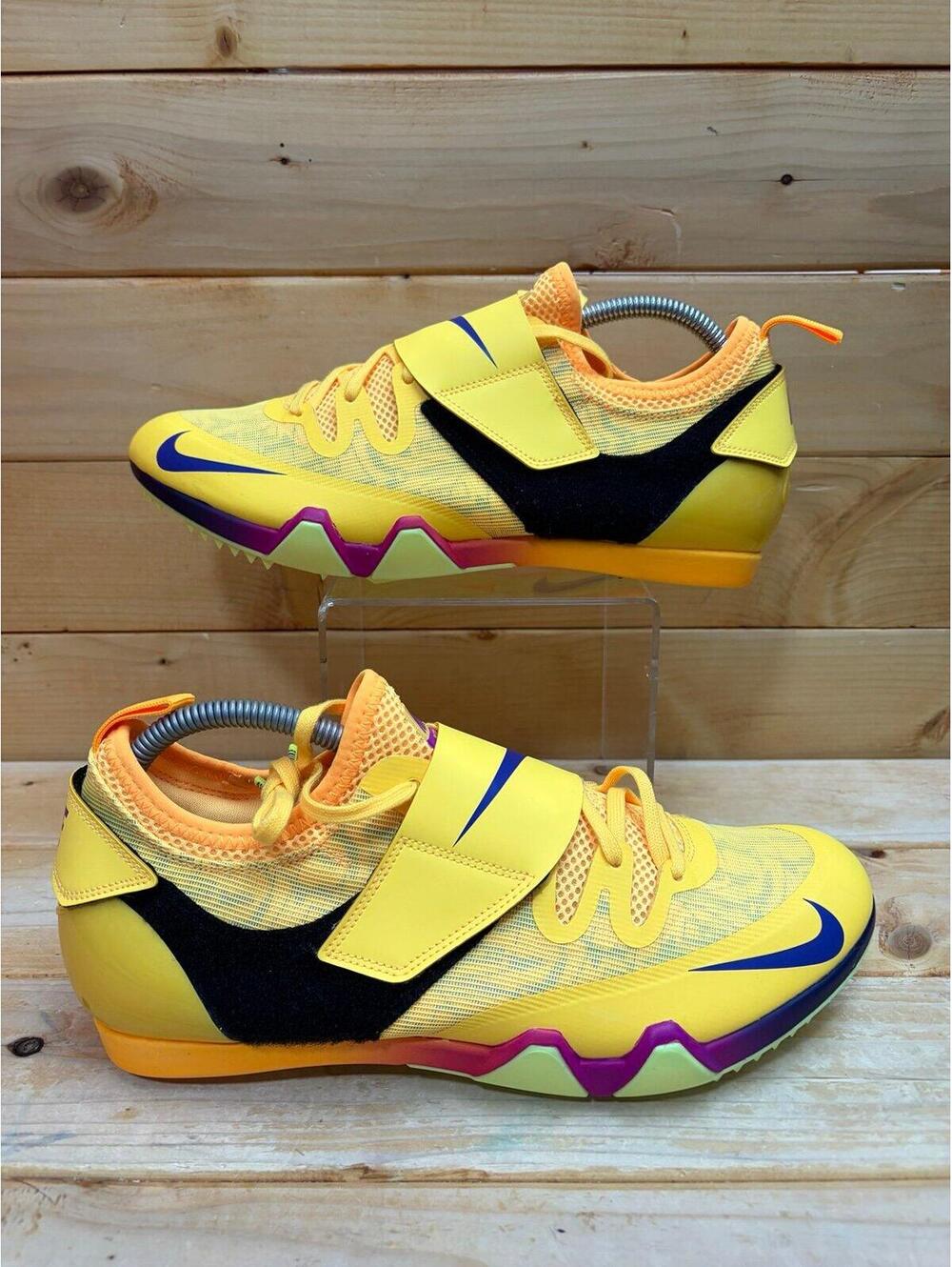 Nike Zoom Pole Vault Elite Track Shoes Citron Pulse Spikes FZ9649-800 M 9.5 W 11